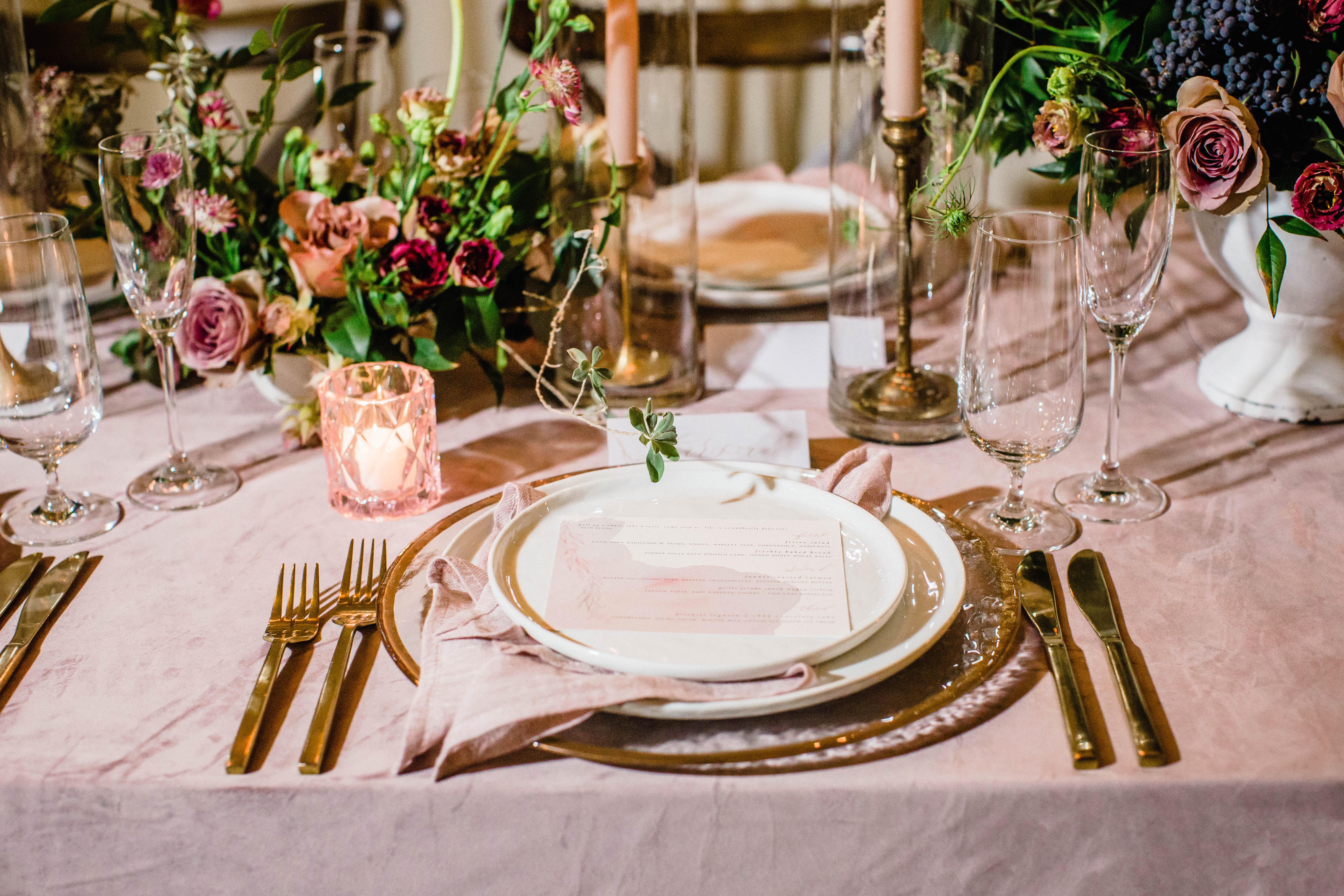 Strawberry Ice Pink Wedding Table