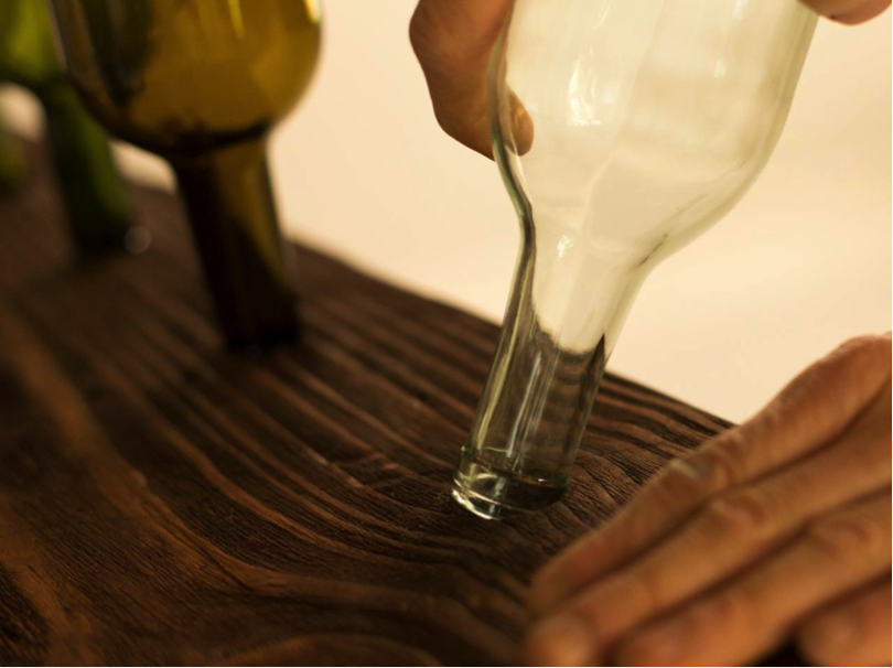 How to Make a Chandelier from Old Wine Bottles Step 1 Wooden Base