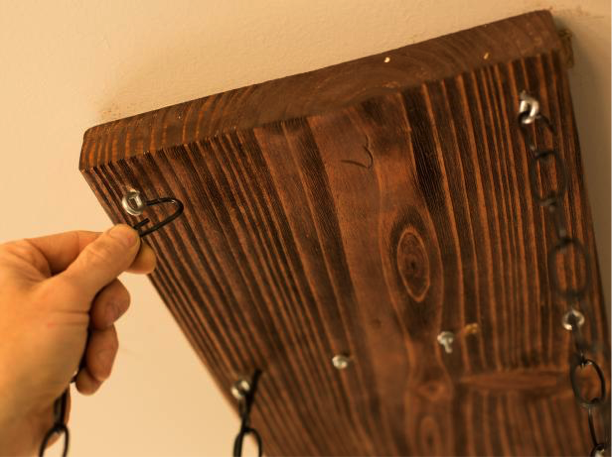 How to Make a Chandelier from Old Wine Bottles Step 6 Shape the Ceiling Canopy