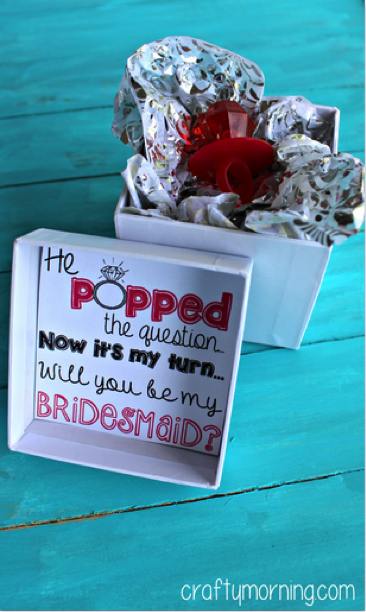 Ring pop bridesmaid proposal