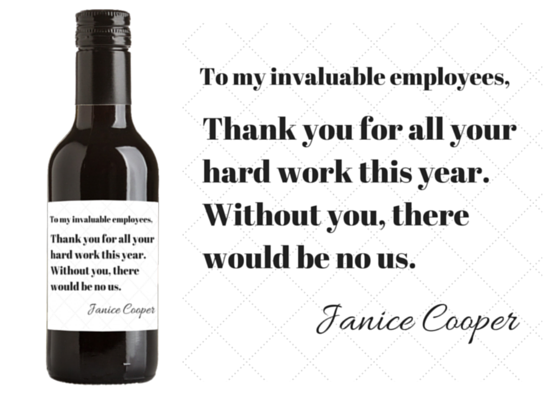 Personalized Wine Labels for Employees