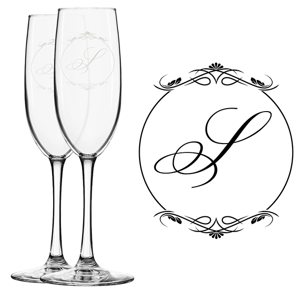 Engraved Champagne Glasses