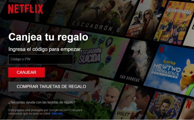 tarjetas de netflix precios