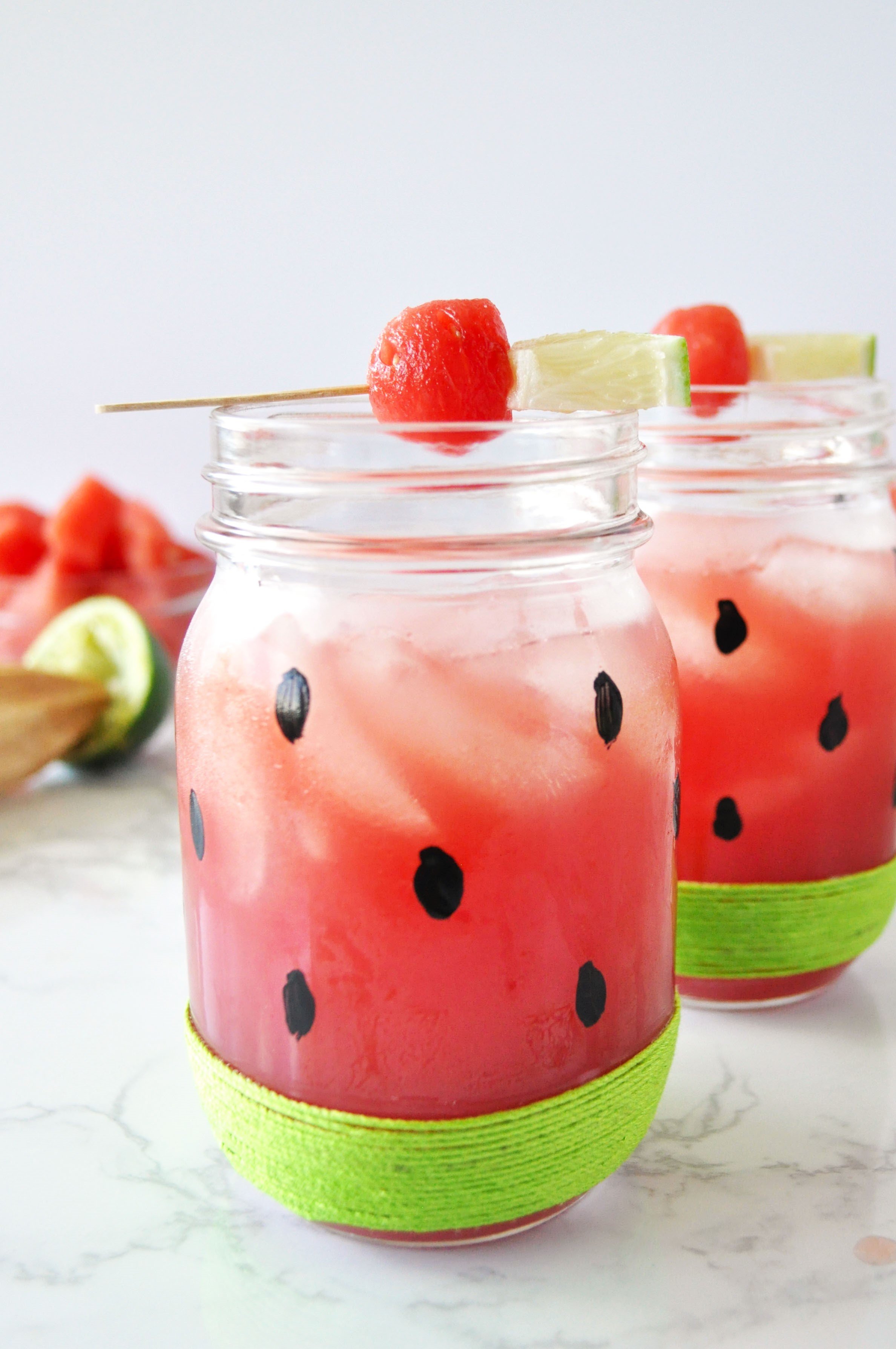 6 Watermelon and Mason Jars