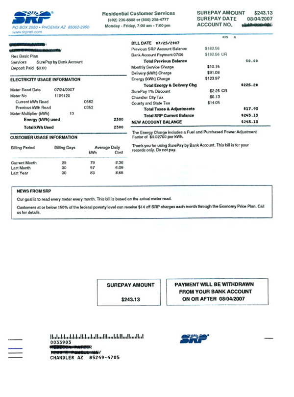 aps power pay bill aps power pay bill