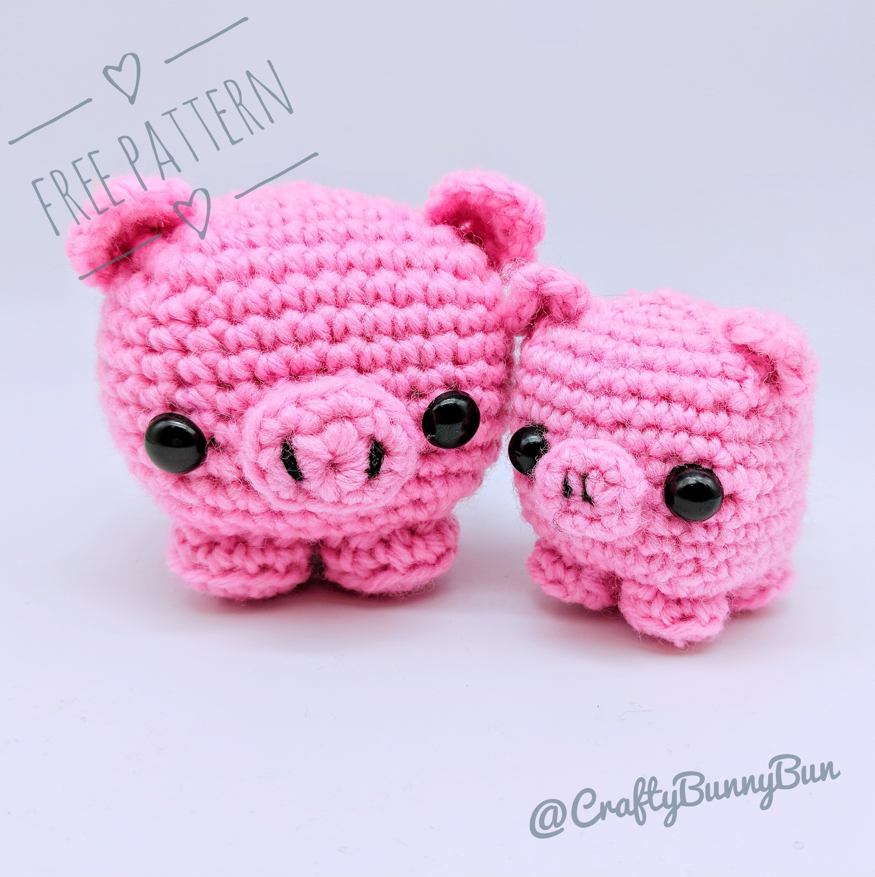 Cube Piggy Pig Amigurumi Pattern