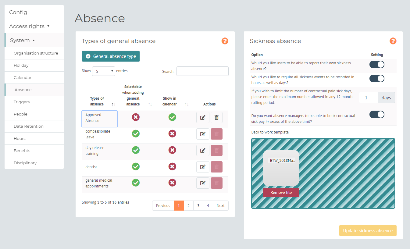 matrix absence management login