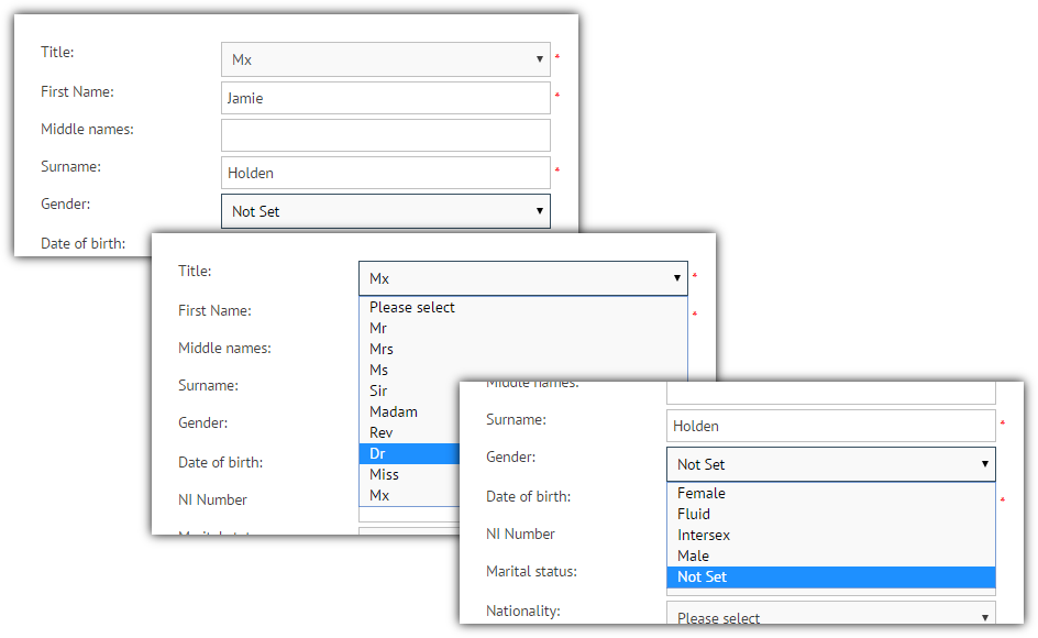 Gender settings in myhrtoolkit | HR software for SMEs