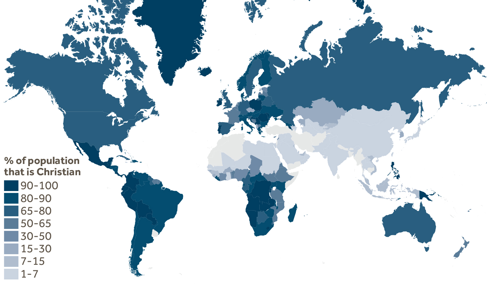 Christianity Around The World Map United States Map