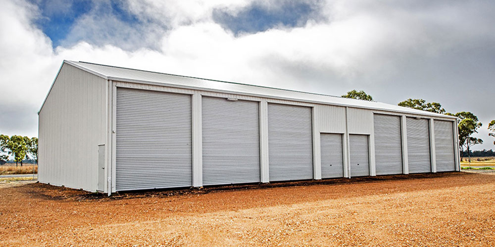 Business Duplex Shed in Custom Orb Sheeting