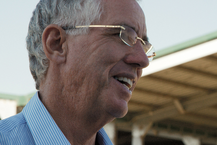 Steve Struss out front of Shed