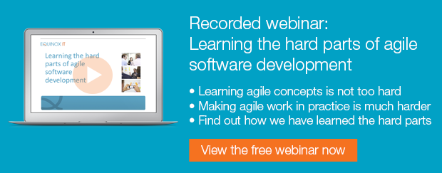 Recorded webinar: Learning the hard parts of agile software development