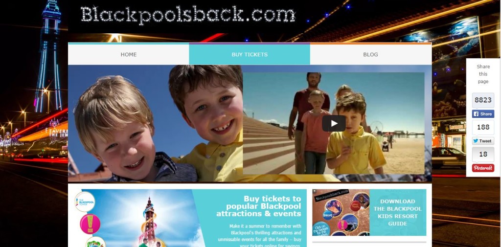Blackpoolsback microsite screen grab