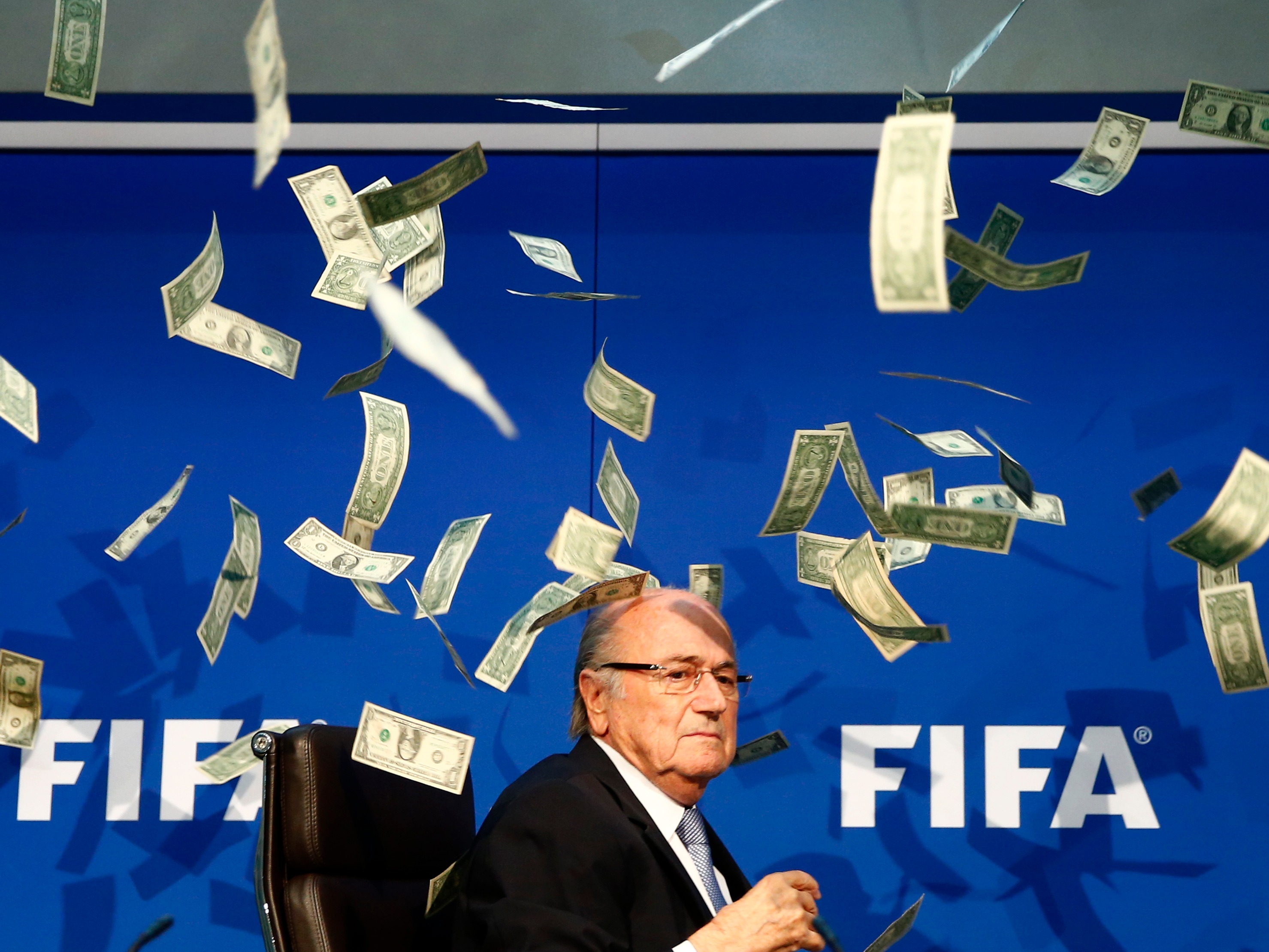 Prank on Sepp Blatter