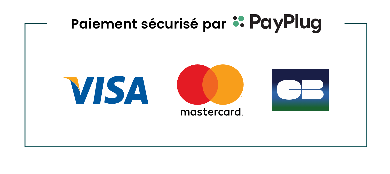  Paiement sécurisé par PayPlug - Visa • Mastercard • CB
