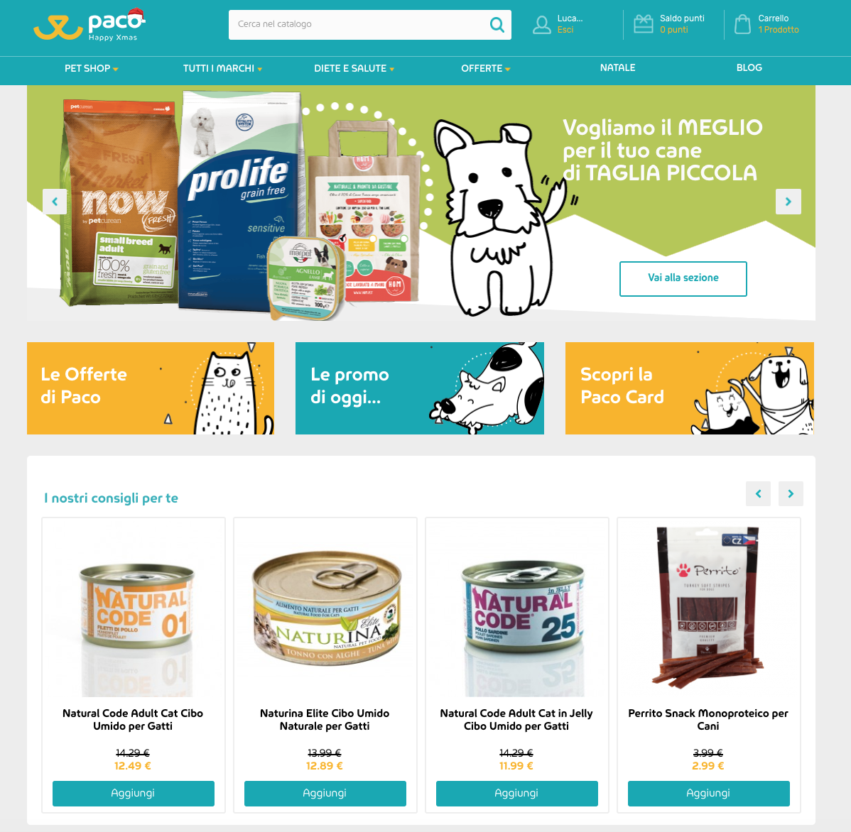 Homepage Paco Pet Shop