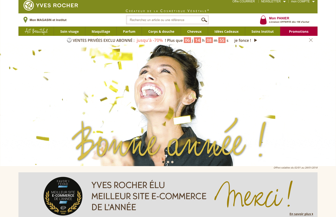 yves-rocher.fr meilleur site e-commerce 2017