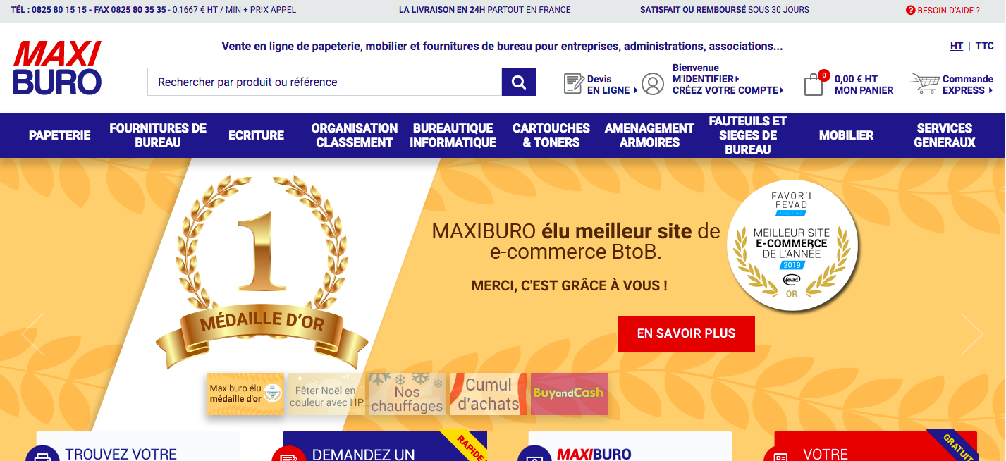 Maxiburo meilleur site e-commerce BtoB