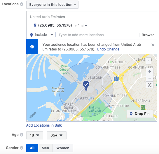 Facebook-location-targeting