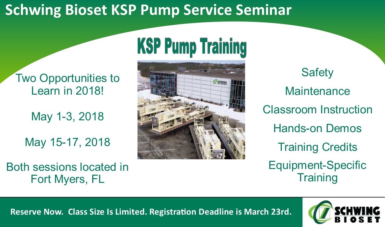 Schwing Bioset Pump Training Seminar