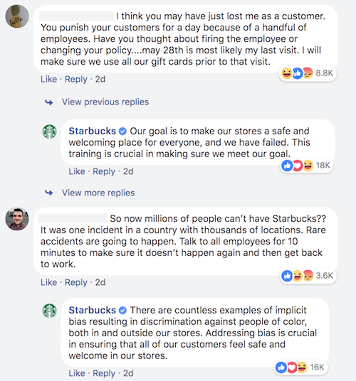 Starbucks Facebook Comments | Culture Amp