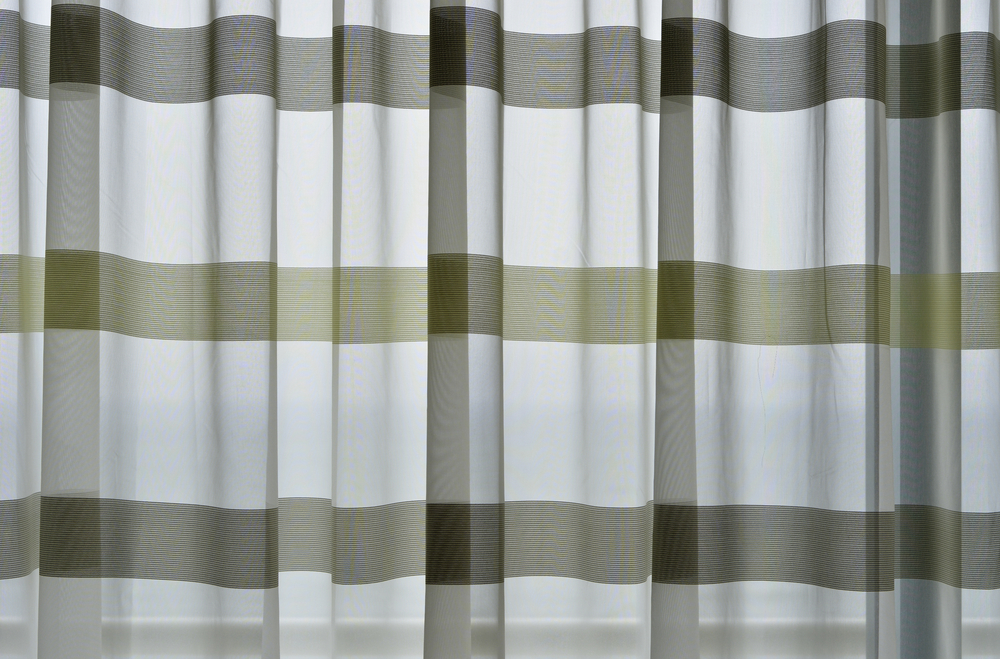 Coastal abstract Section of diaphanous drapes of resort hotel overlooking the Atlantic Ocean