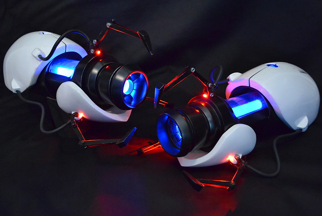 Cosplay weapons made with LED lights and wire