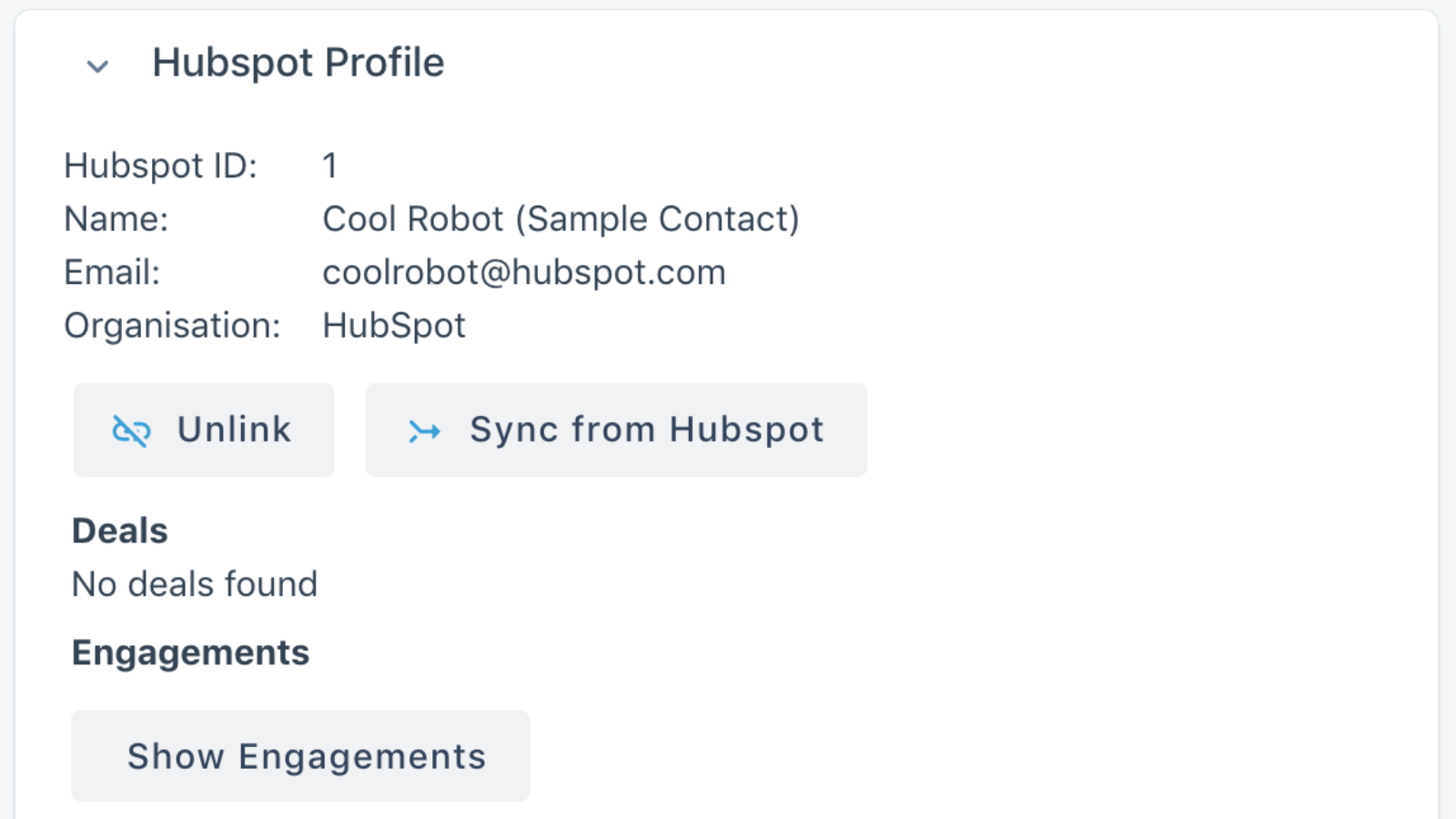 See your HubSpot engagements