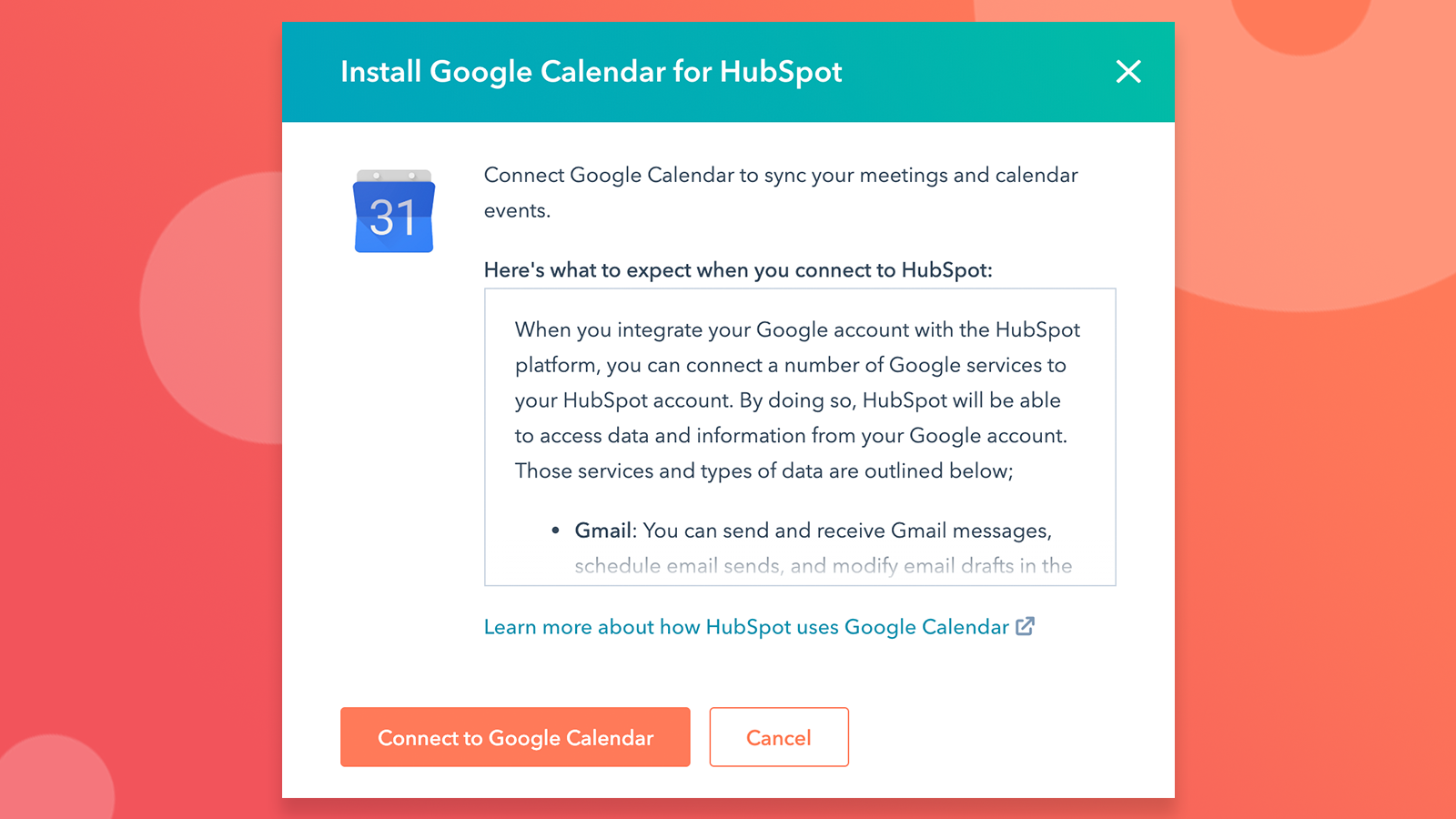 Aktiv koloni Opmærksom Google Calendar HubSpot Integration | Connect Them Today