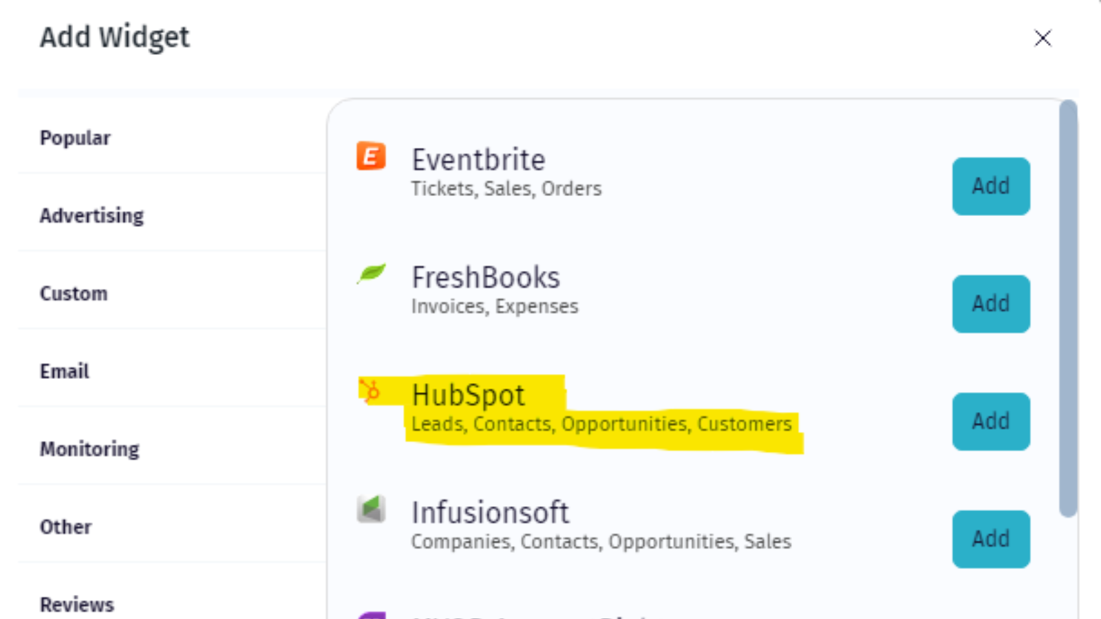 Link your HubSpot account in the Botkeeper hub.
