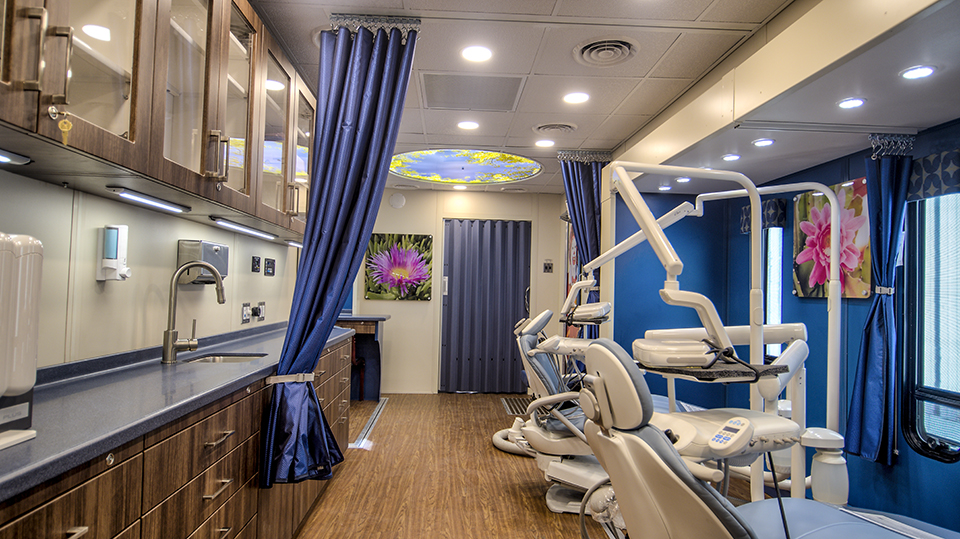 Mobile dental clinic interior