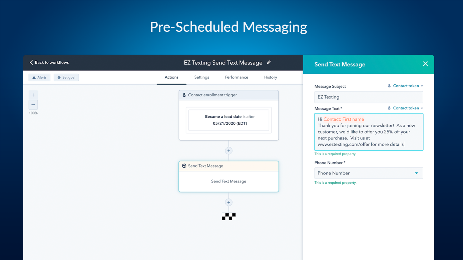 EZ Texting SMS HubSpot Integration Connect Them Today