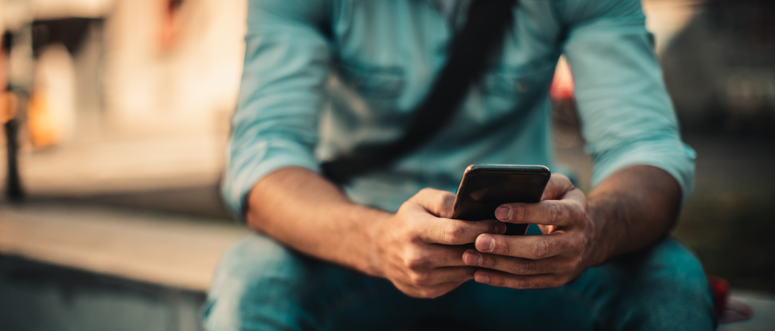 Man Using a Cellphone