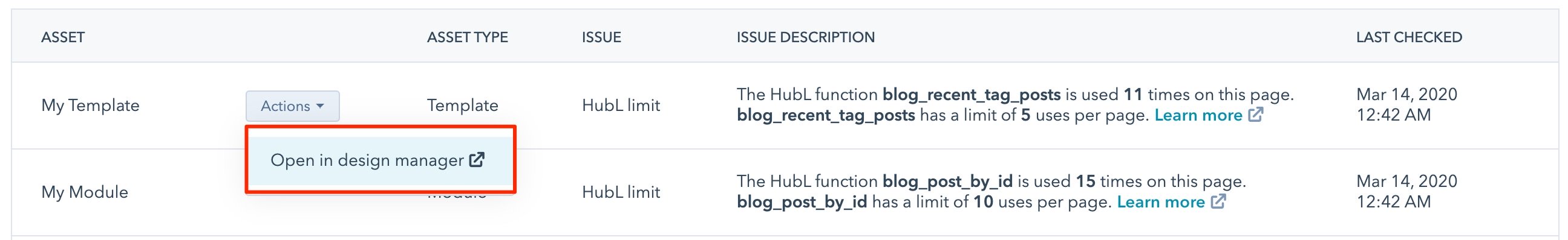 Template and Module Issues