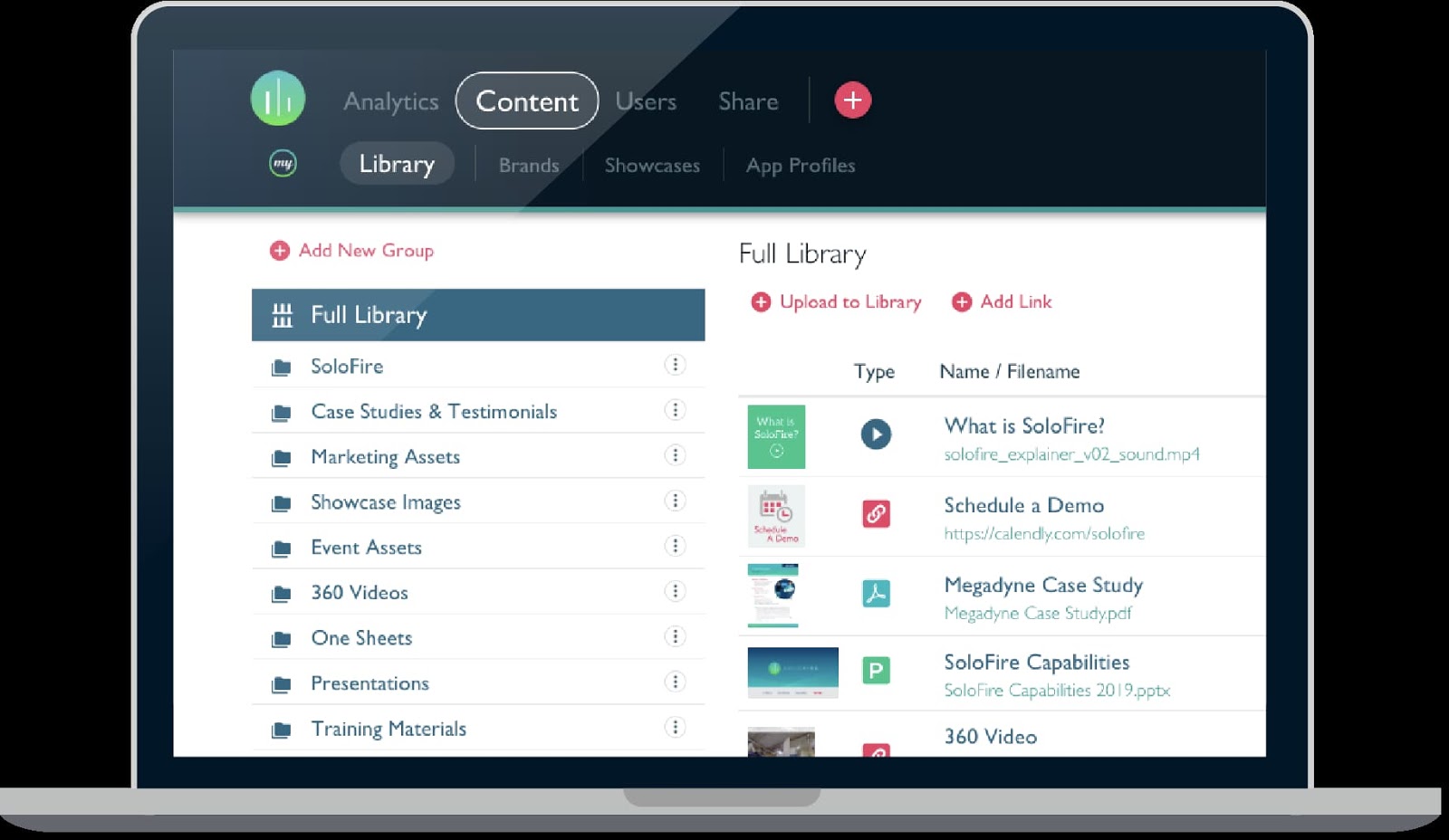 SoloFire content library