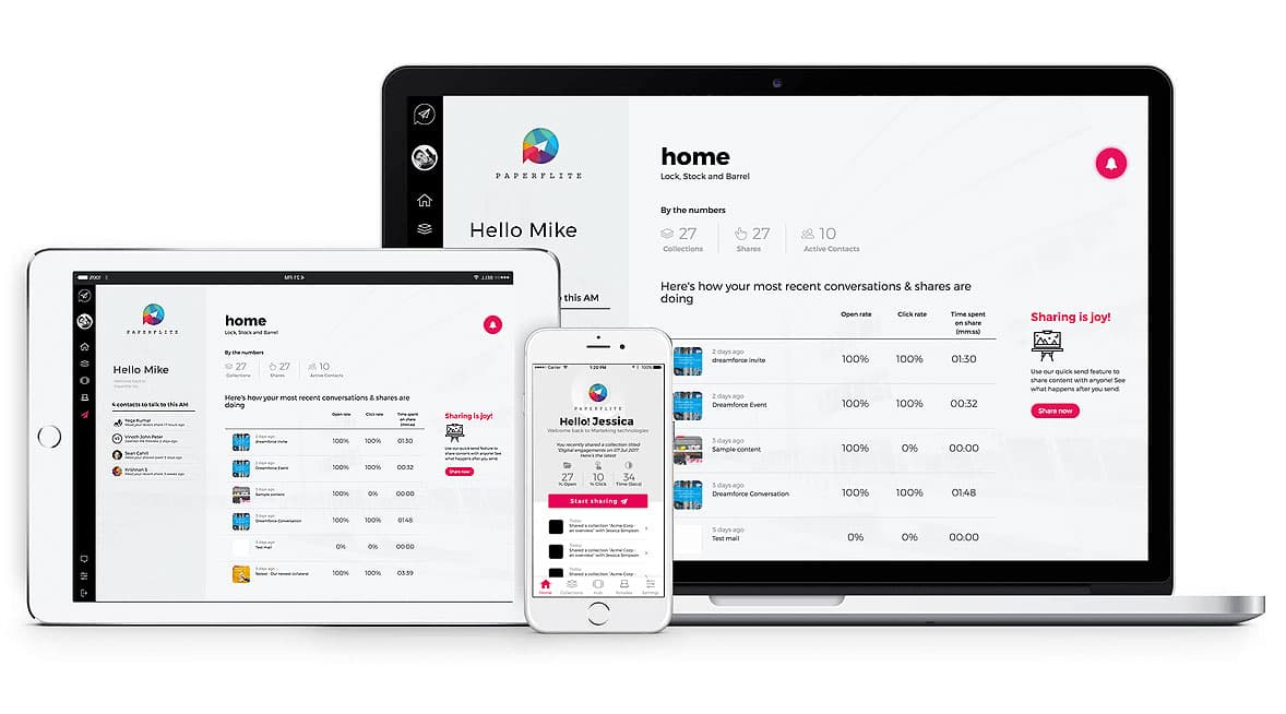 Paperflite sales communication software