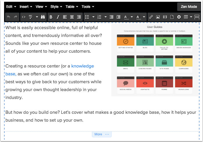 HubSpot Help article screenshot