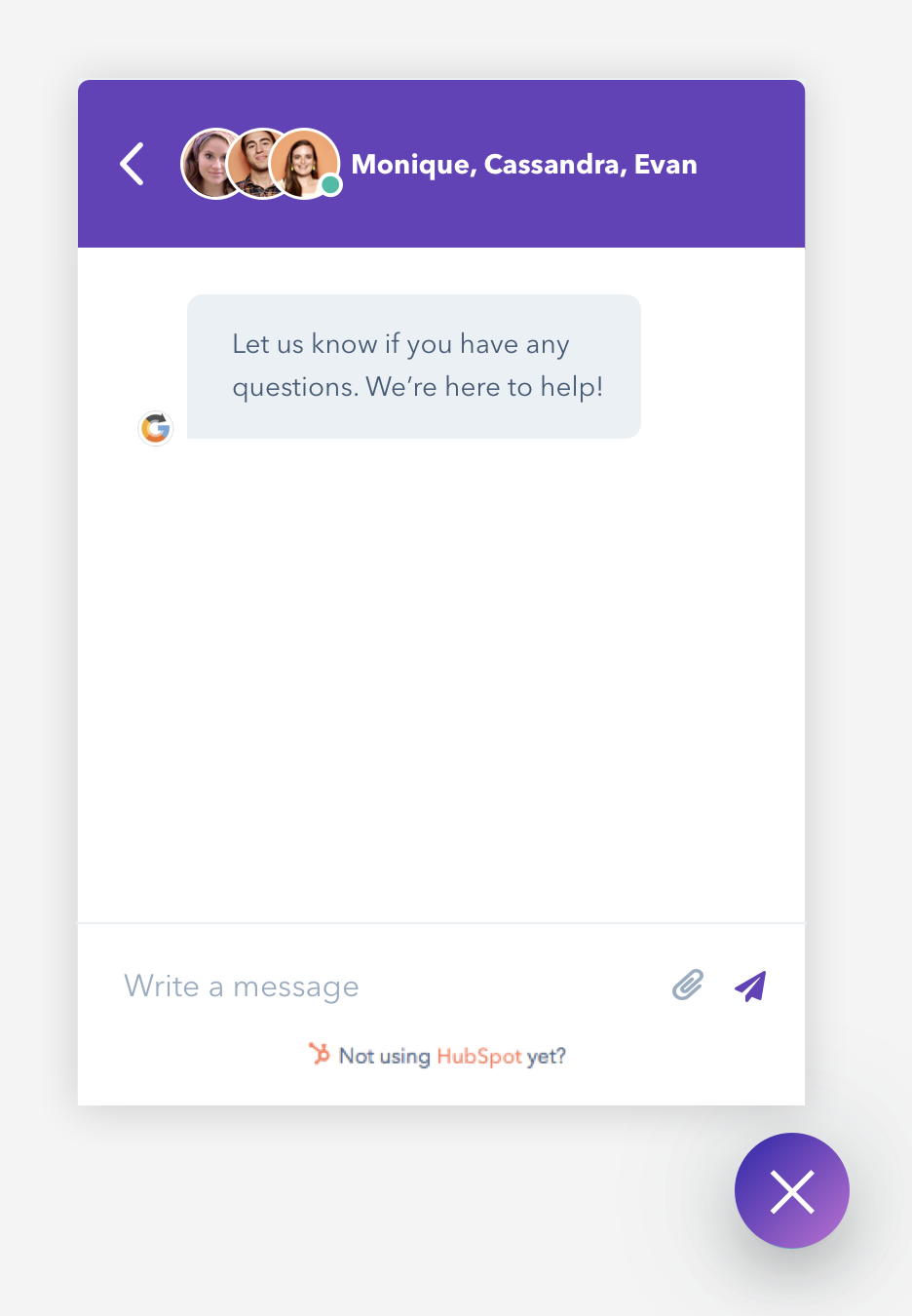 HubSpot Community Conversations Live Chat Widget has a New Look