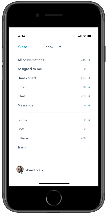 Mobile Conversations Inbox