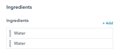 Repeating group of fields