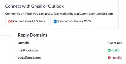 Connect with Gmail or Outlook