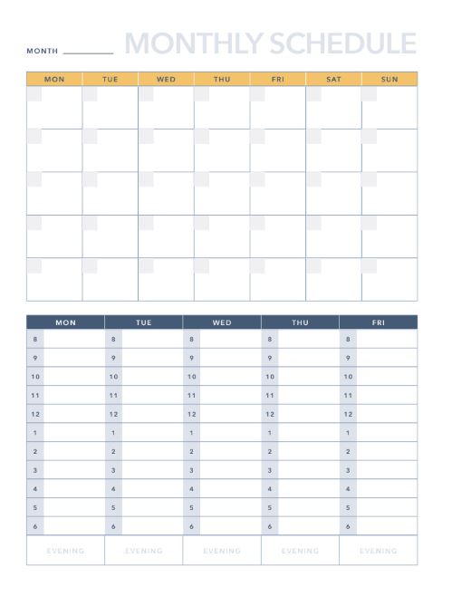 Monthly Meeting Schedule Template Excel PDF Template
