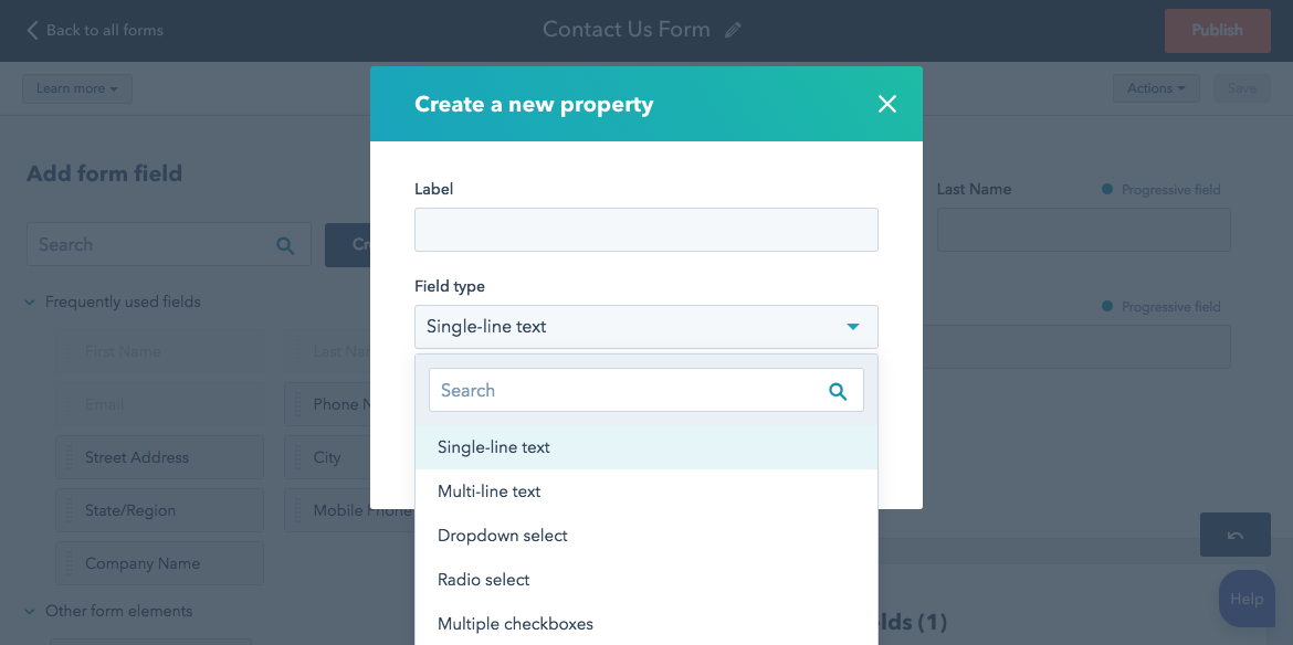 HubSpot Forms - Ready to Use Form Fields