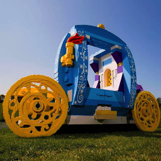 Lego built princess carriage on Instagram, celebrating Royal Wedding of Prince Harry and Meghan Markle