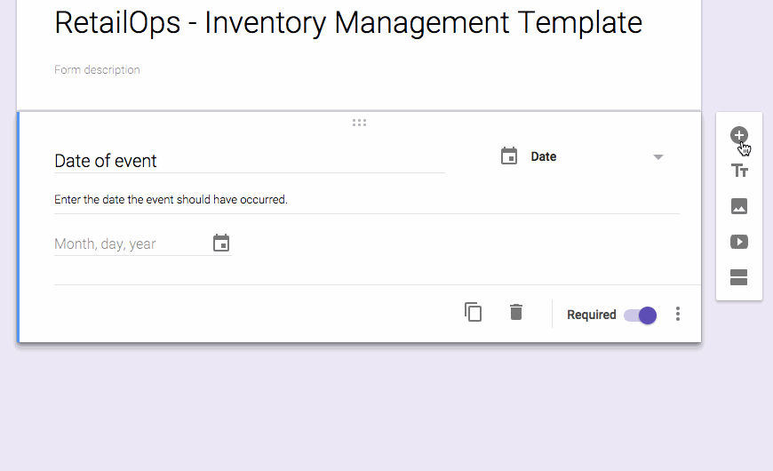 Adding a new field to a Google Form