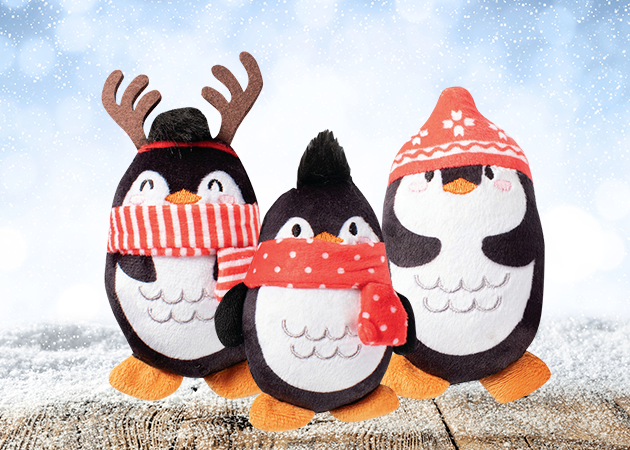 Prestige Christmas Plush Penguin Mini Toy Set - 3 Pack