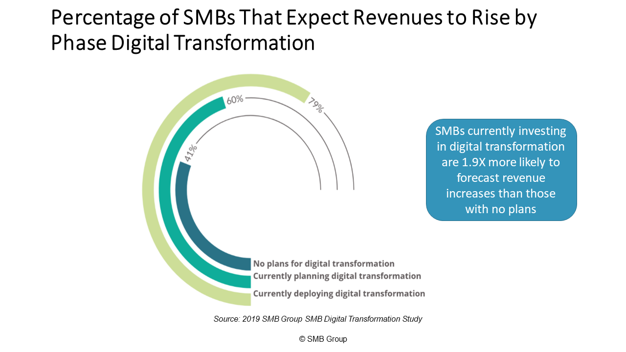 This Chart Shows percentage of SMBs Expect Revenues