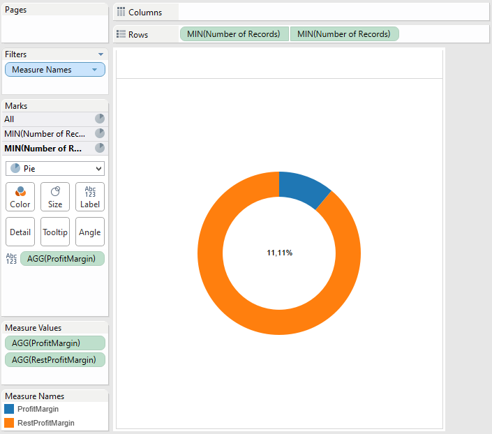 Tableau Donut Chart