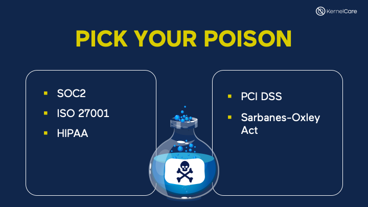 slide with poison bottle and IT security standards