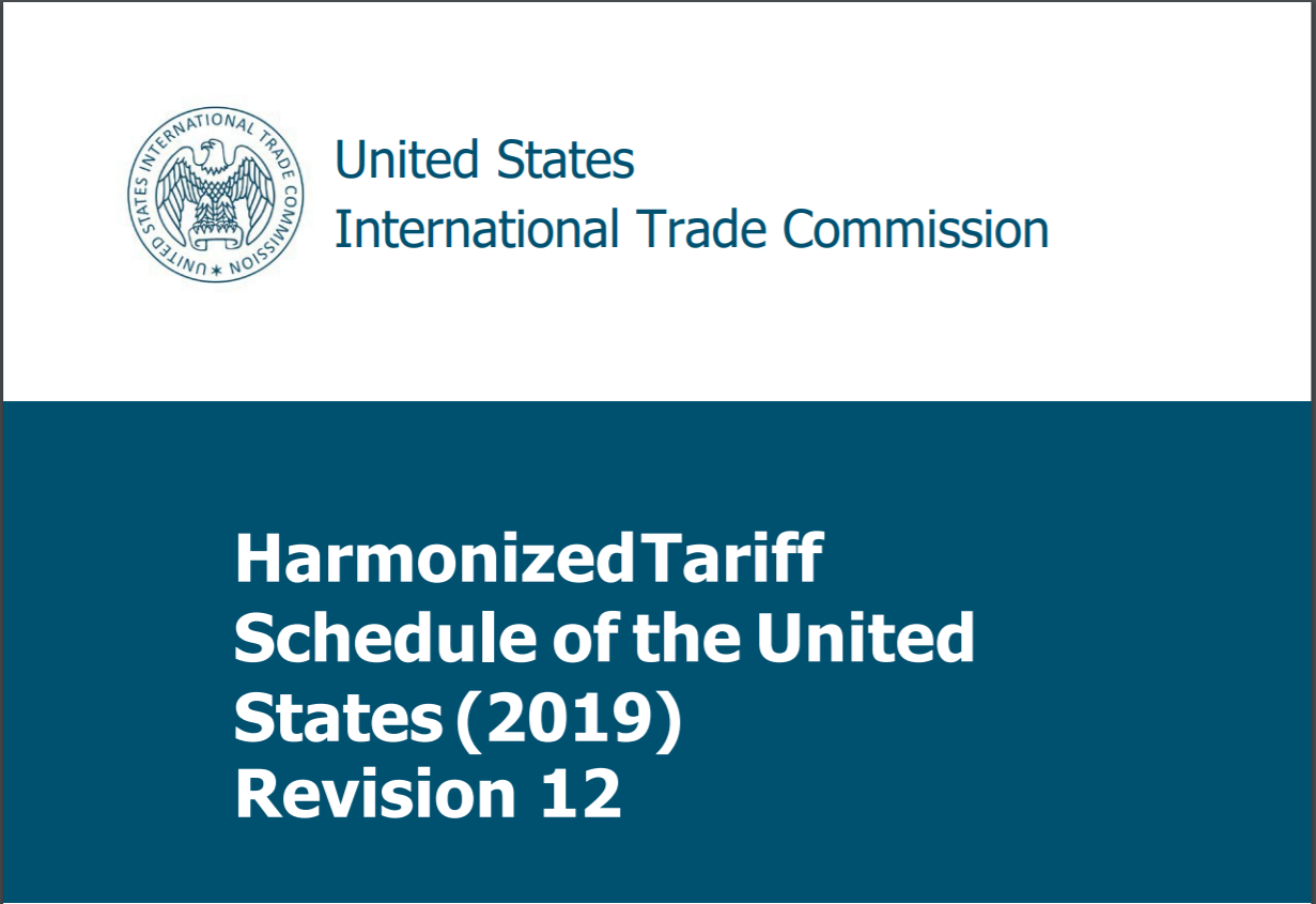 Harmonized Tariff Schedule 2019
